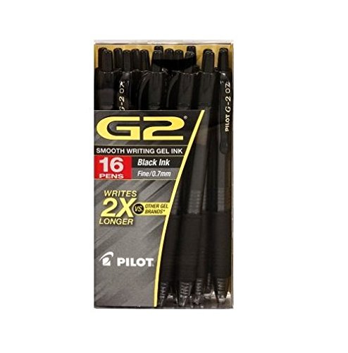 Pilot G2 Retractabble Gel Ink Rolling Ball Black - 16ct. Pack by Pilot