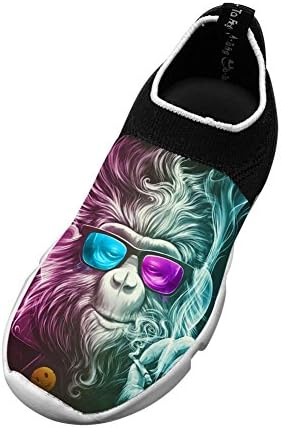 Smoky Orangutan Flyknit Shoes Light Sports Fashion Running Shoes For Kids