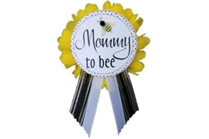 Mommy Baby Shower Pin What Will It Bee Button Bumblebee Gender Reveal at Sprinkle by Amy's Bubbling Boutique