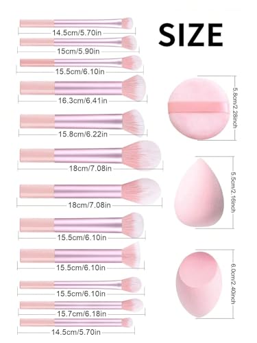 Set de brochas de maquillaje mini para principiantes, set de brochas de maquillaje profesionales, un set para maquillar todo el rostro. (Coffee color)