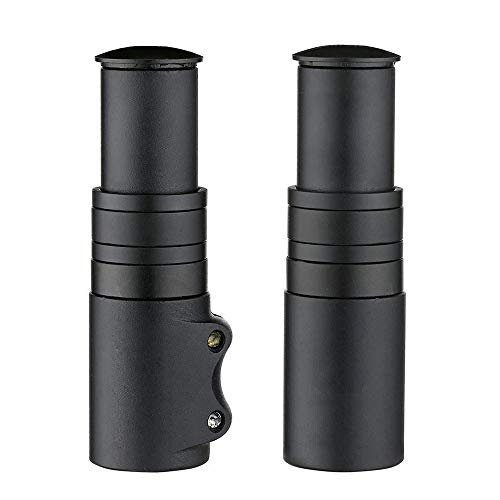 Od-sport 2PCS Bike Fork Stem Extender -Aluminium Alloy Bicycle Handlebar Riser, Head Up Adapter for Mountain Bike, Road Bike, MTB, BMX, Fixi（Black）