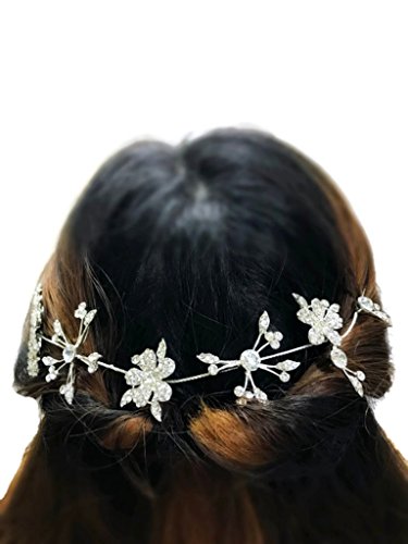 Bridal Flower Leaf Side Chain Headpiece : SP11 (SS)