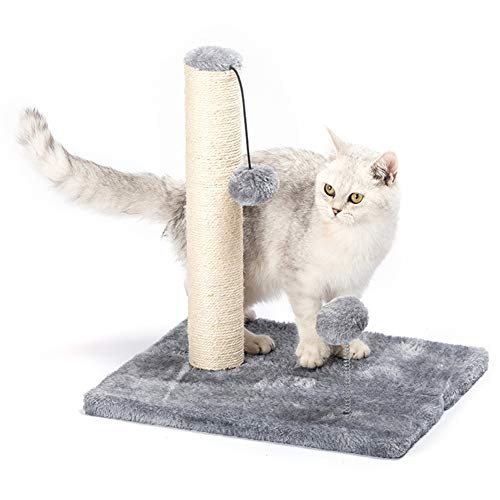 Cat Scratching Post with Natural Sisal Rope and Soft Smooth Plush