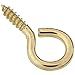 National Hardware N119-289 V2015 Screw Eyes - Solid Brass in Solid Brass, 4 pack