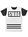 URBANCREWS Mens Hipster Hip Hop PU Faux Leather Sleeves Longline T-shirt