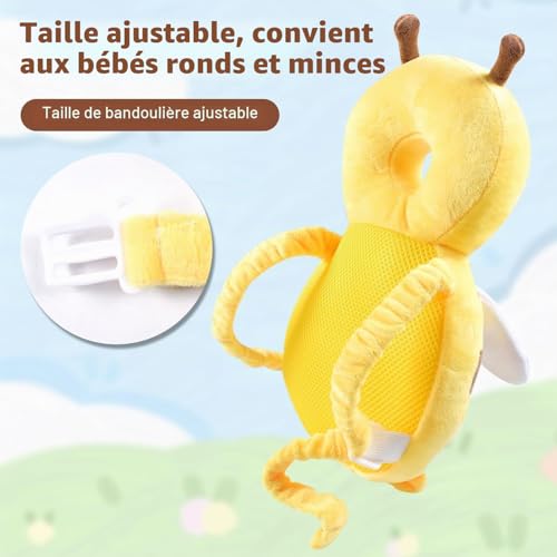 Baby Head Protection Cushion, Baby Head Protector, Backpack Cushion for Toddlers, Suitable for Children Learning to Crawl and Walk with Knee Pads