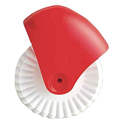 Pastry Wheel Cutter Plastic Pizza Cutter Pizza Cutting Wheel Beautiful Pie Crust Fluted Wheel for Kitchen/Baking (B)