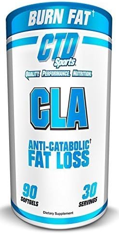 CTD Sports Pure CLA 180 Softgels Safflower Weight Loss Supplement for Men and Women