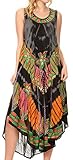 Sakkas 10SE Tasanee Caftan Tank Dress / Cover Up - Black - OS