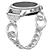 Compatible with Samsung Galaxy Watch Active/Active 2 band/Galaxy Watch 42mm/ Gear Sport/Gear S2 Classic/Garmin Vivoactive 3, 20mm Stainless Steel Replacement Bracelet Strap Bangle Silver