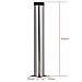 RDEXP 2 Inch Dia 30cm Height Stainless Steel Adjustable Kitchen Cabinet Round Feet Pack of 4