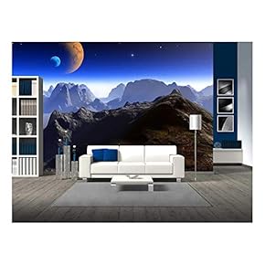 Fantasy Landscape - Removable Wall Mural | Self-Adhesive Large Wallpaper - 66x96 inches