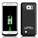 COOFUN Samsung Galaxy S6 Edge Battery Case 4200mAh Ultra Slim Rechargeable Portable External Backup Battery Pack-Charger Cover-Protective Case Power Bank Case (Black)