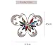 WEILYDF Brooch Pin Diamond Butterfly Wedding Bridal Rhinestone Shawl Clip for Ladies Jewelry(Colorful)