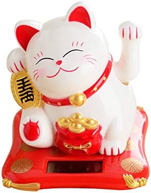 Lanceasy 2018~2019 New Waving Hands Lucky Cat Wealth Fortune Cat Ornament for Home Office Checkout Counter Decor