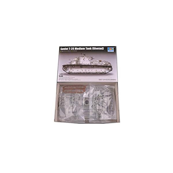 XHH Panzermodell Military Tank Puzzle Model Kits, UDSSR T-28 Modell mit mittlerem Panzer im Maßstab 1:35… – Bild 5