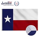 Jetlifee Texas State Flag 3x5 Ft Embroidered and Sewn Flags Decorative UV Protected Flags with 2 Grommets - Long Lasting Nylon for Indoor and Outdoor 3x5 Foot