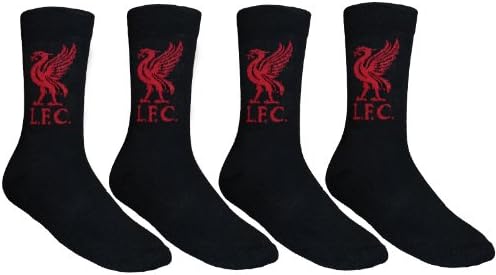 Liverpool FC Liverbird Mens Size 6-11 Dress Socks 2 Pair Pack