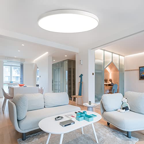 JDONG LED Ceiling Light 54 W Flat Round White Ceiling Light Modern Warm 3000 K Lamp for Bedroom Office Living Room Kitchen Cellar Balcony Diameter 50 cm
