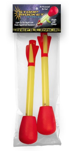 The Original Stomp Rocket Ultra LED Refill Pack, 2 Rockets