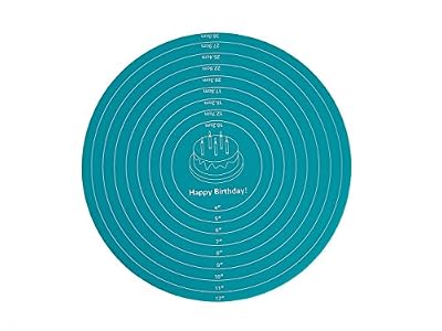 TBH Silicone Pastry Mat with Measurements 12 inch Silicone Baking Mat for Cake Decorating Turntable