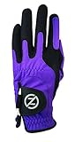 Zero Friction Male Men's Compression-Fit Synthetic Golf Gloves, Purple, One Size