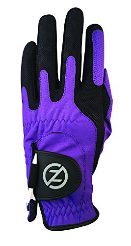Zero Friction Male Men's Compression-Fit Synthetic Golf Gloves, Purple, One Size