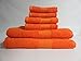 Lantrix Soft 100% Natural Cotton 6 Piece Towel Set (Orange)
