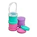 Re-Play Made in The USA 7 Piece Stackable Food and Snack Storage Containers for Babies, Toddlers and Kids of All Ages - Bright Pink, Aqua, Purple (Sparkle)