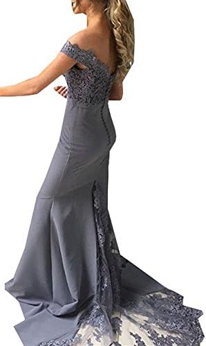 Special Bridal Mermaid Prom Dress Off-The-Shoulder Lace Long Sexy Evening Gown Bridesmaid Dress