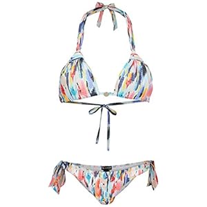 Emporio Armani Swimwear Driehoek Rem.cups+Braziliaanse W/Bows Bikini Beachwear Kleur Pop dames Bikiniset