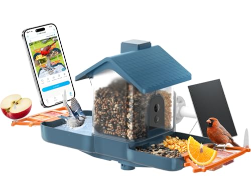 Smart Solar Bird Feeder Camera Bird Bath