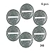 THINKCHANCES Rustic Galvanized Metal Coin Slot Piggy Bank Lid Inserts for Mason Jars (6 Pack, Wide Mouth)