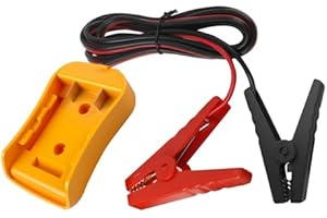 Jum-per Cables Adaptateur compatible avec batterie Dewalt 20 V, 12 AWG 1,5 m, câbles de démarrage pour démarrage de voiture à