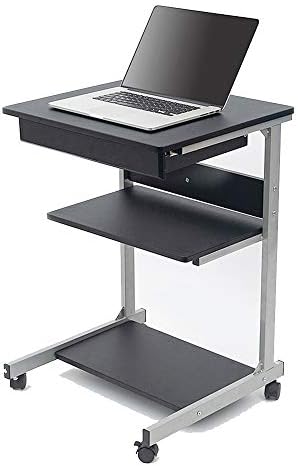 引き出しや複数の層立ちコンピューターのノートパソコンデスクを使用したモバイルデスクトップコンピュータデスク オフィス収納棚ラック印刷