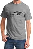 Nissan GT-R Exotic Car Outline Design Tshirt Grey