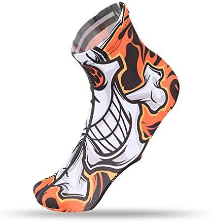 Windproof Rain Snow Boot Protector Overshoes Cranial Wind Riding Bicycle Shoe Cover, Bicycle Riding Shoe Cover, Multi-function Waterproof And Windproof Shoe Cover (Color : Evil fire, Size : M)