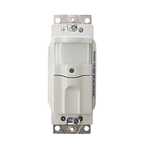 Hubbell Wiring Systems RMS100W tradeSELECT Basic On/Off Control Vacancy Sensor, 500W Power, 120V AC, White