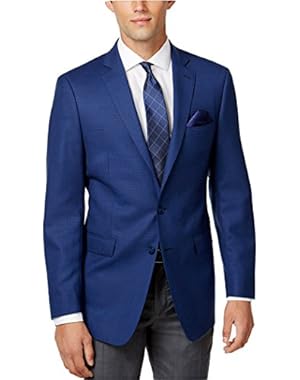 Calvin Klein Slim Blue Twill Wool Two Button New Men's Sport Coat
