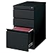 Hirsh Industries 3 Drawer Mobile File Cabinet File in Black