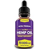 BIODENS Hemp Oil Drops, 10 000 mg, Natural CO2 Extracted, 100% Organic, Pain, Stress, Anxiety Relief, Reduce Insomnia, Vegan Friendly, Zero CBD, Zero THC