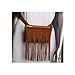 Fashion Brown Velvet Fringe Tassel Waist Fanny Pack Belt Bag Travel Purse for women