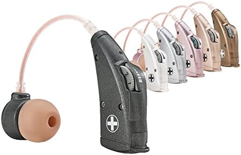DTMCare New Digital Hearing Amplifier UP6B73 with 6 Color Options. Behind-The-Ear Style Sound Enhancer Amplifier. One P13 Cell Battery Last up to 95 Hours. Come with 4 Sizes of Ear Buds.