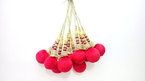Bridal Blouse Accessories Cloth Tassels Beaded Latkans Dress Tassels Saree Latkans Borla-Length 3.5 inches-Price for a Pair-IDLA78