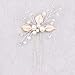 Fairy Moda Bridal Hair Pins Leaf Wedding Hair Accessories Boho Hair Clips with Simulated Pearl (Set of 3)