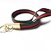 Stripe Neck Lanyard Key Chain (with 2 Key Rings), Luxury Golden Heavy Duty Metal Car Keychain with Classical Soft Stripe Webbing for Man and Women (Green/Red)