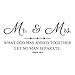 Wall Decal Quote: Mr. and Mrs. What God Has Joined Together - Mark 10:9 - Elegant Wall Decor, Wall Stickers, and Decals for Home, Wedding, and Couples 28