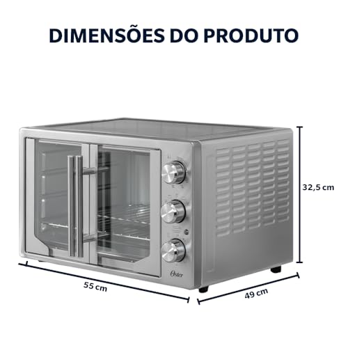 Forno e Fritadeira Sem Óleo Oster 42L French Door 2 em 1-127V