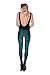 JNTworld Women Sexy Mermaid Fish Scale Hologram Soft Shine Leggings, L, Blue