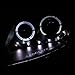 SPPC Projector Headlights Two Halo Black (R8 Style) For Mitsubihi Eclipse - (Pair)